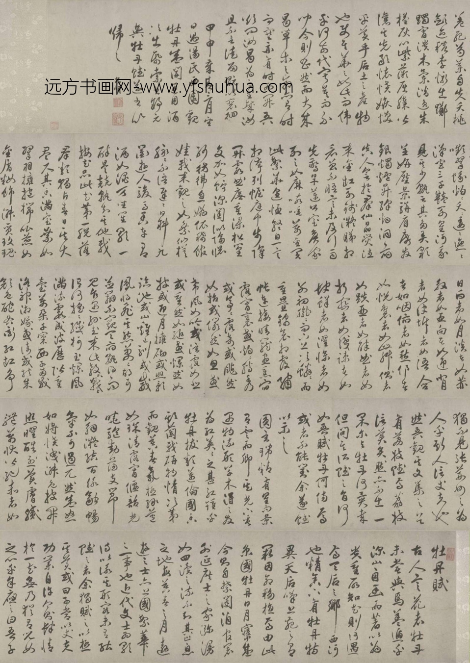 明-祝允明行书牡丹赋卷-新00054254