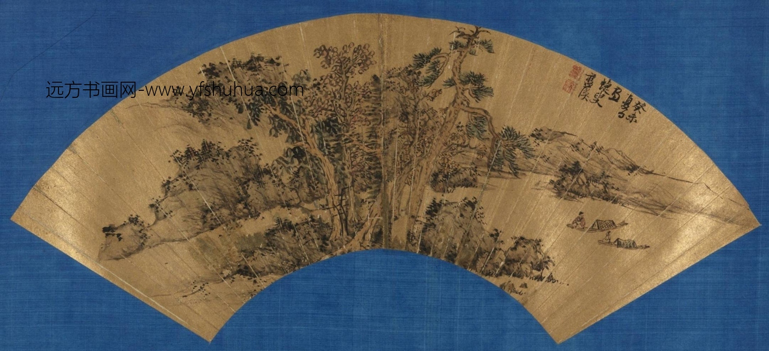 明-蓝瑛山水扇页-新00010596 明-蓝瑛山水扇页-新00010596