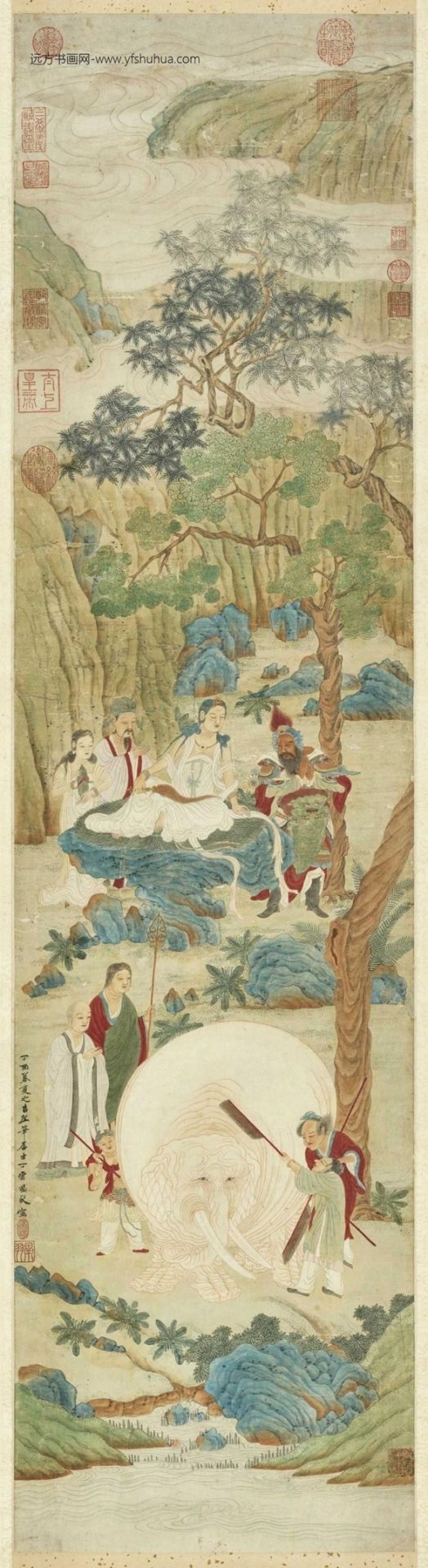 明_丁云鹏_洗象图