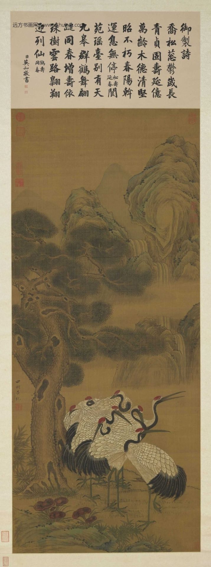 明_吕纪_松鹤长春图