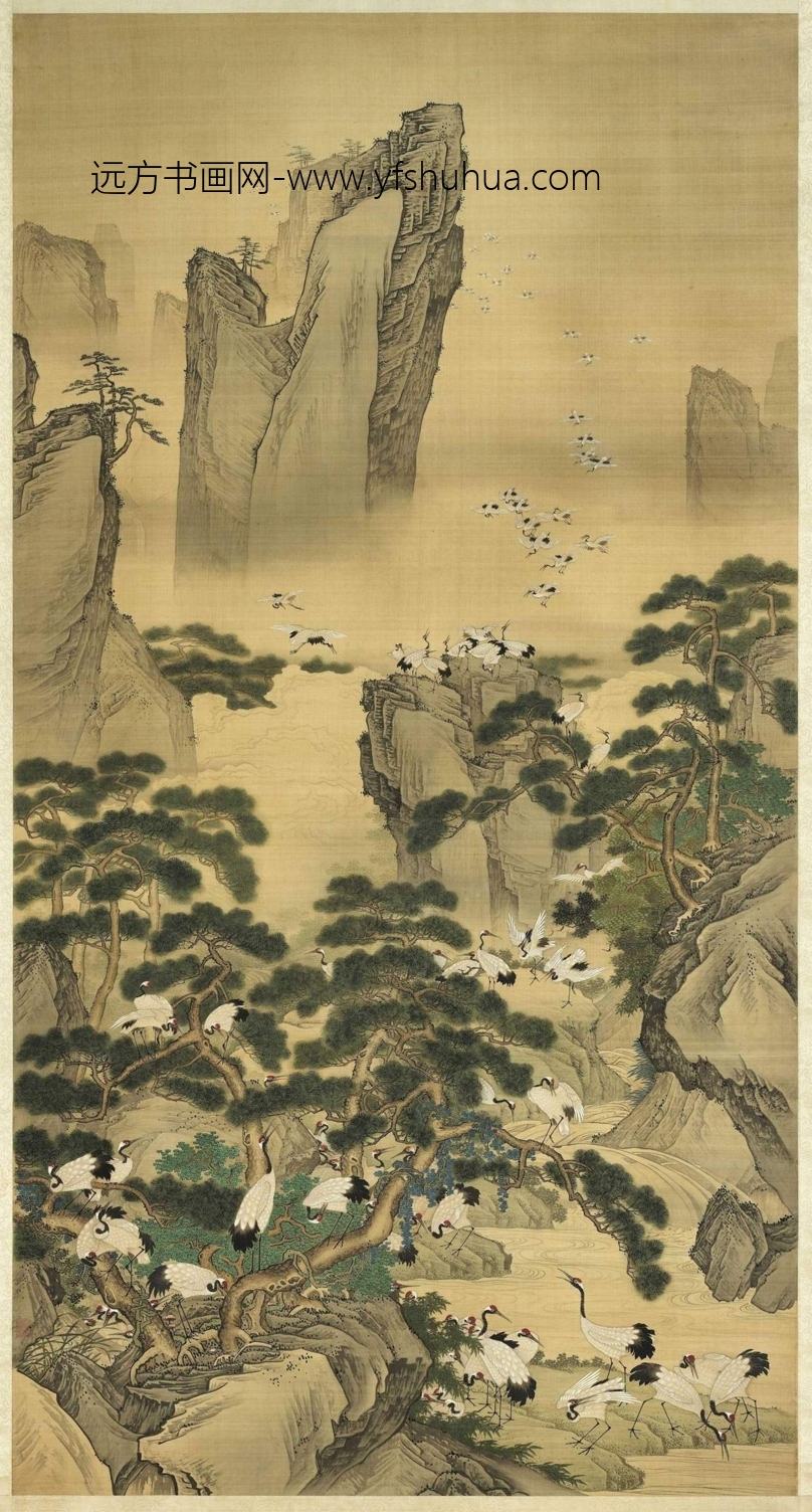 明_吕纪_百鹤图