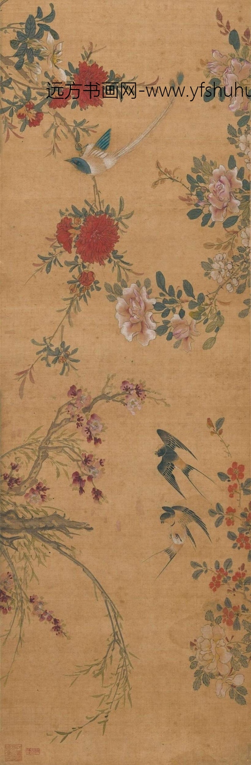 明_周之冕_四时花鸟图_1 明_周之冕_四时花鸟图_1
