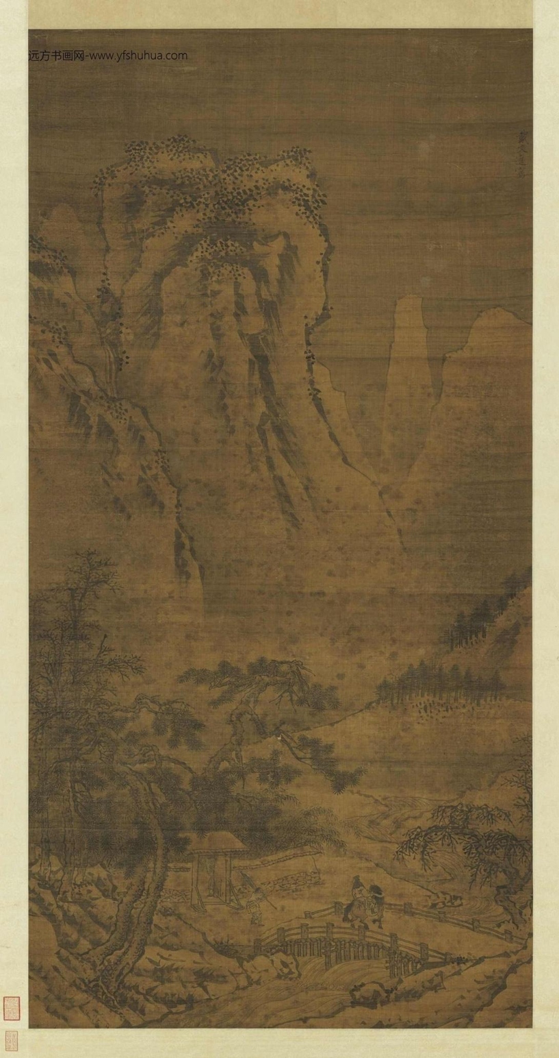 明_戴进_溪山雪霁图