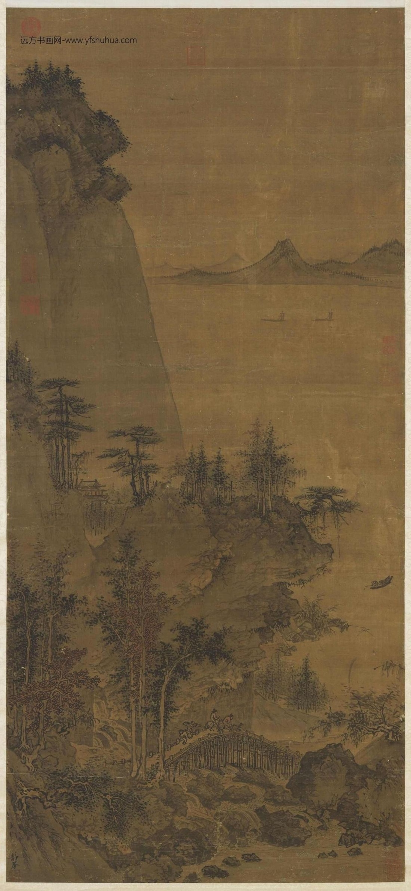 明_戴进_溪桥策蹇图