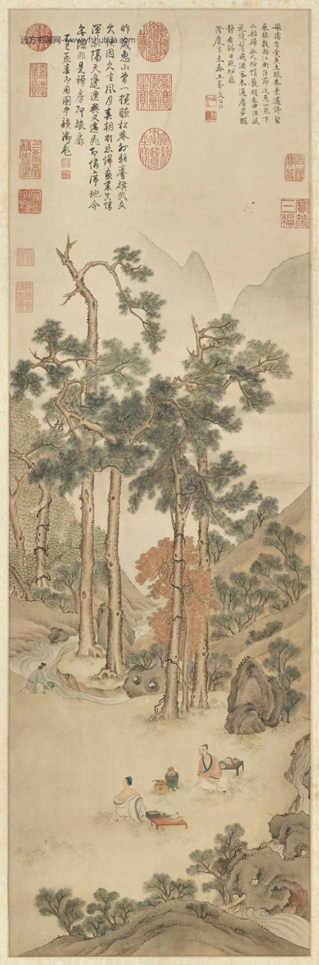 明_文伯仁_品茶图