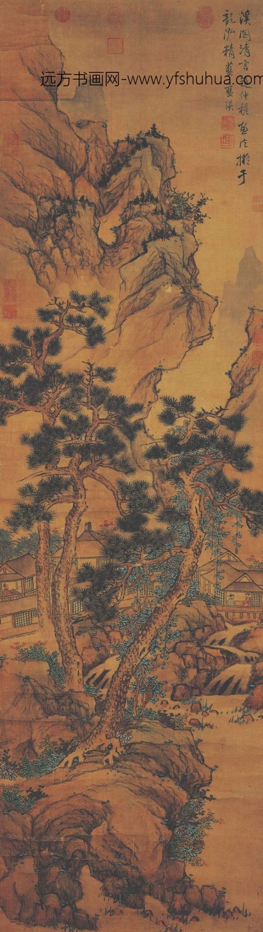 明_蓝瑛_溪阁清言图