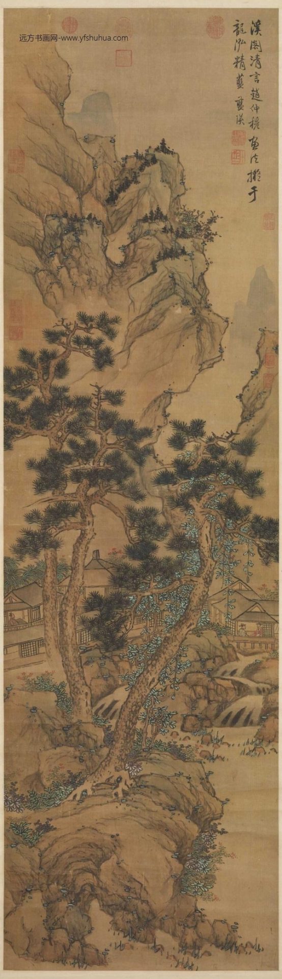 明_蓝瑛_溪阁清言图