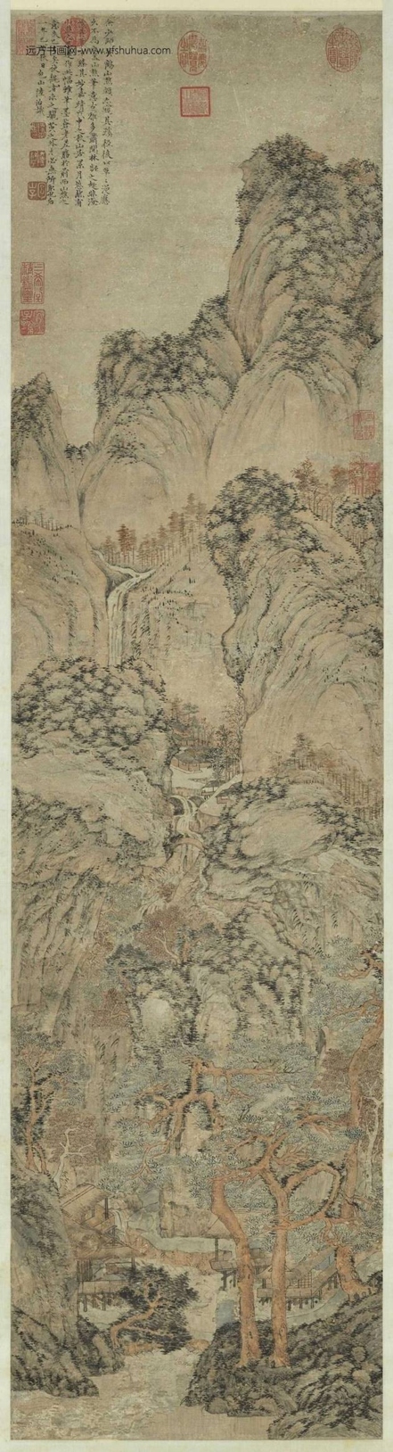明_陆治_仿王蒙林壑消闲图
