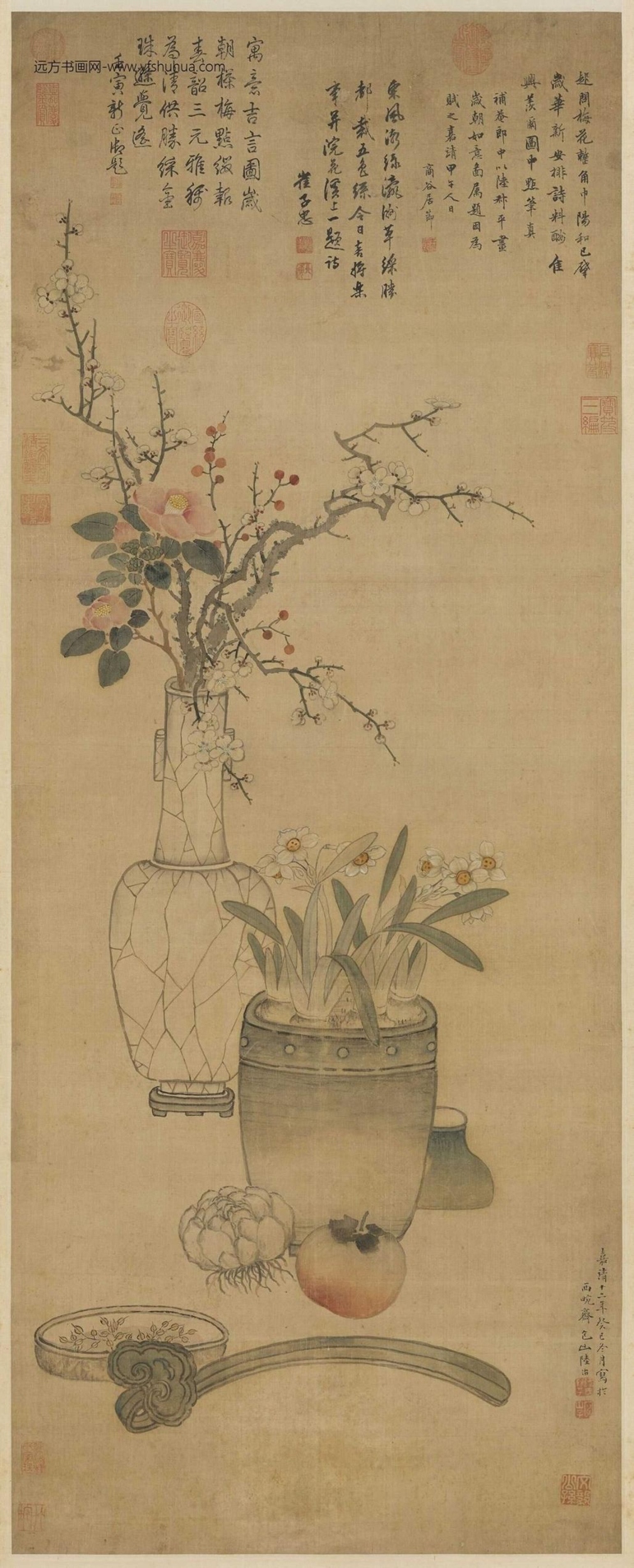 明_陆治_岁朝图