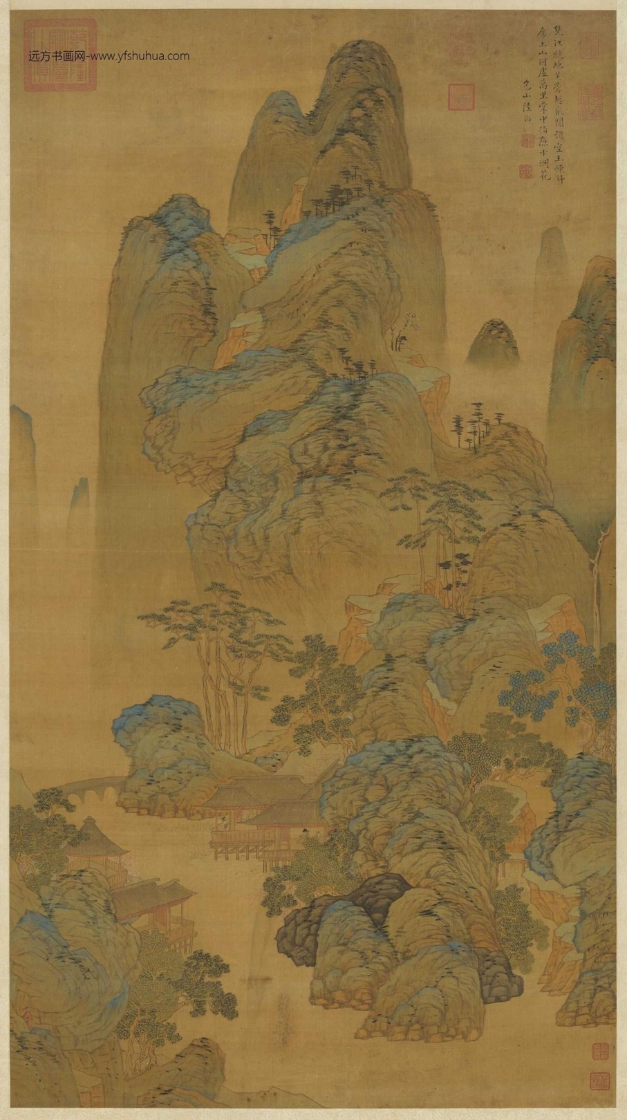 明_陆治_春山溪阁图