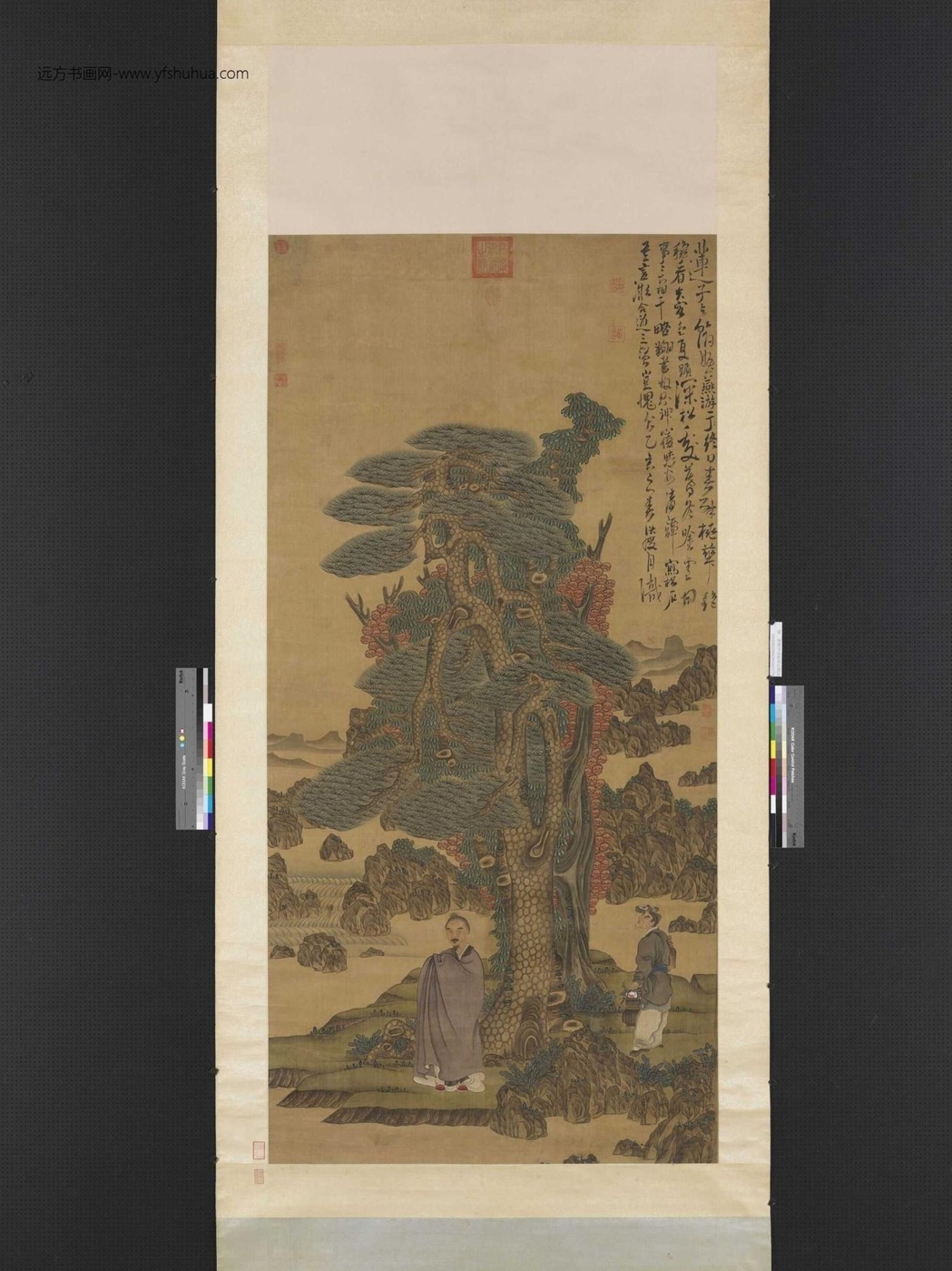 明_陈洪绶_乔松仙寿图轴