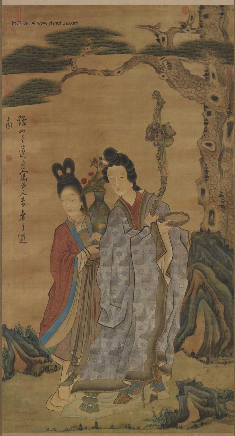 明_陈洪绶_仙人献寿图