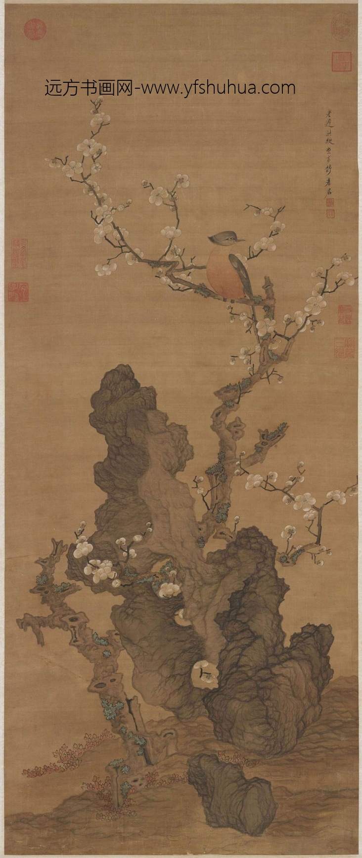 明_陈洪绶_梅花山鸟图