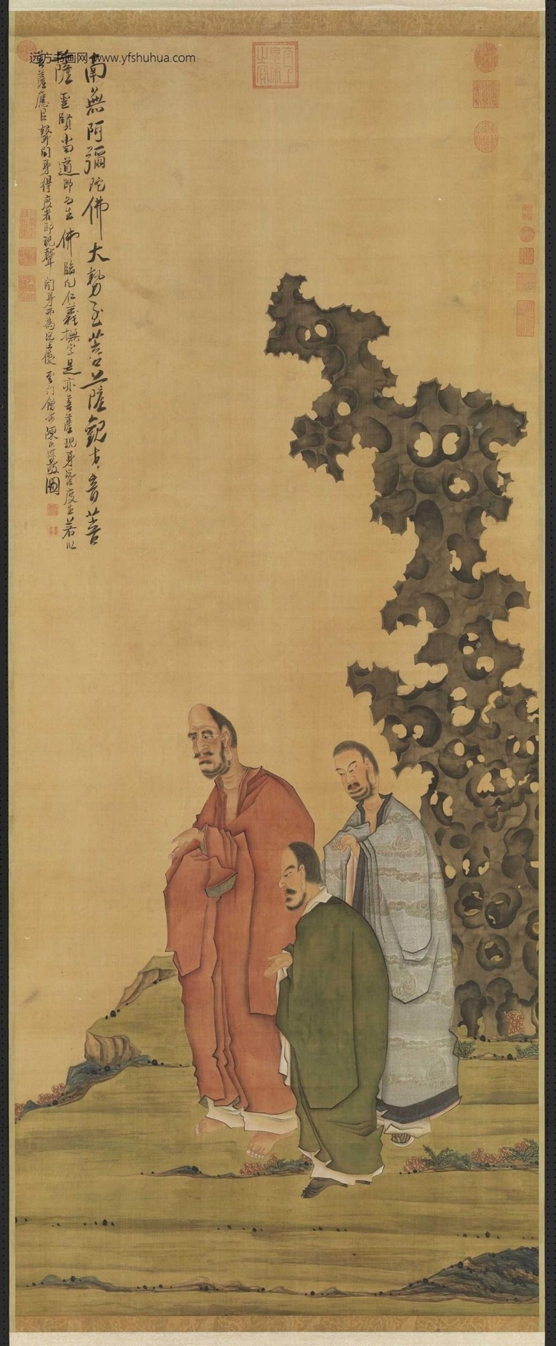 明_陈洪绶_莲池应化图