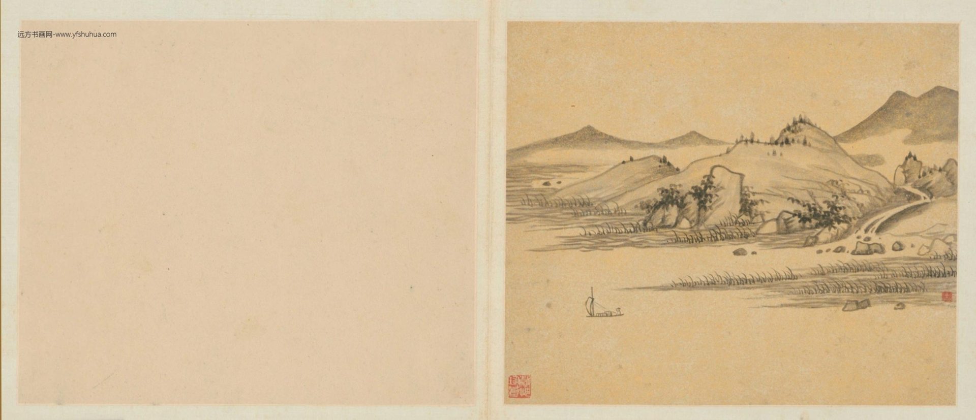 清-弘仁山水册-新00146183-2-8 清-弘仁山水册-新00146183-2-8