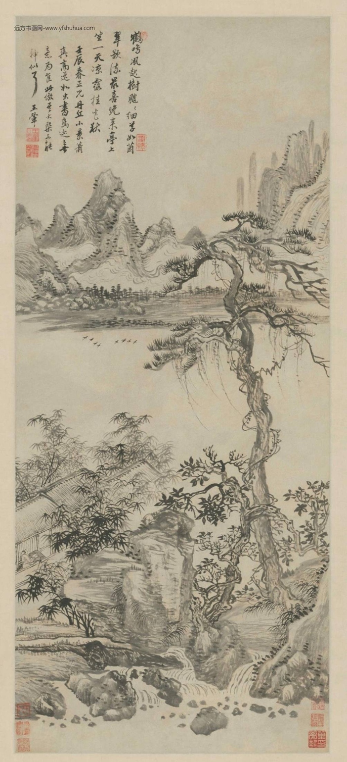 清-王翚仿柯九思小景轴-新00053989 清-王翚仿柯九思小景轴-新00053989