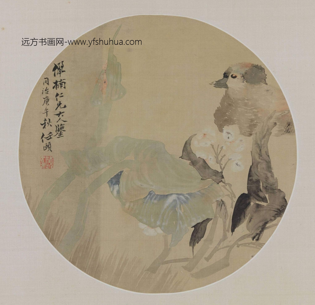 清_任伯年_春禽四屏_1 清_任伯年_春禽四屏_1