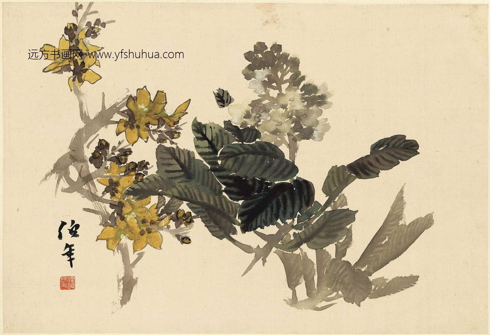 清_任伯年_花卉十二开_0