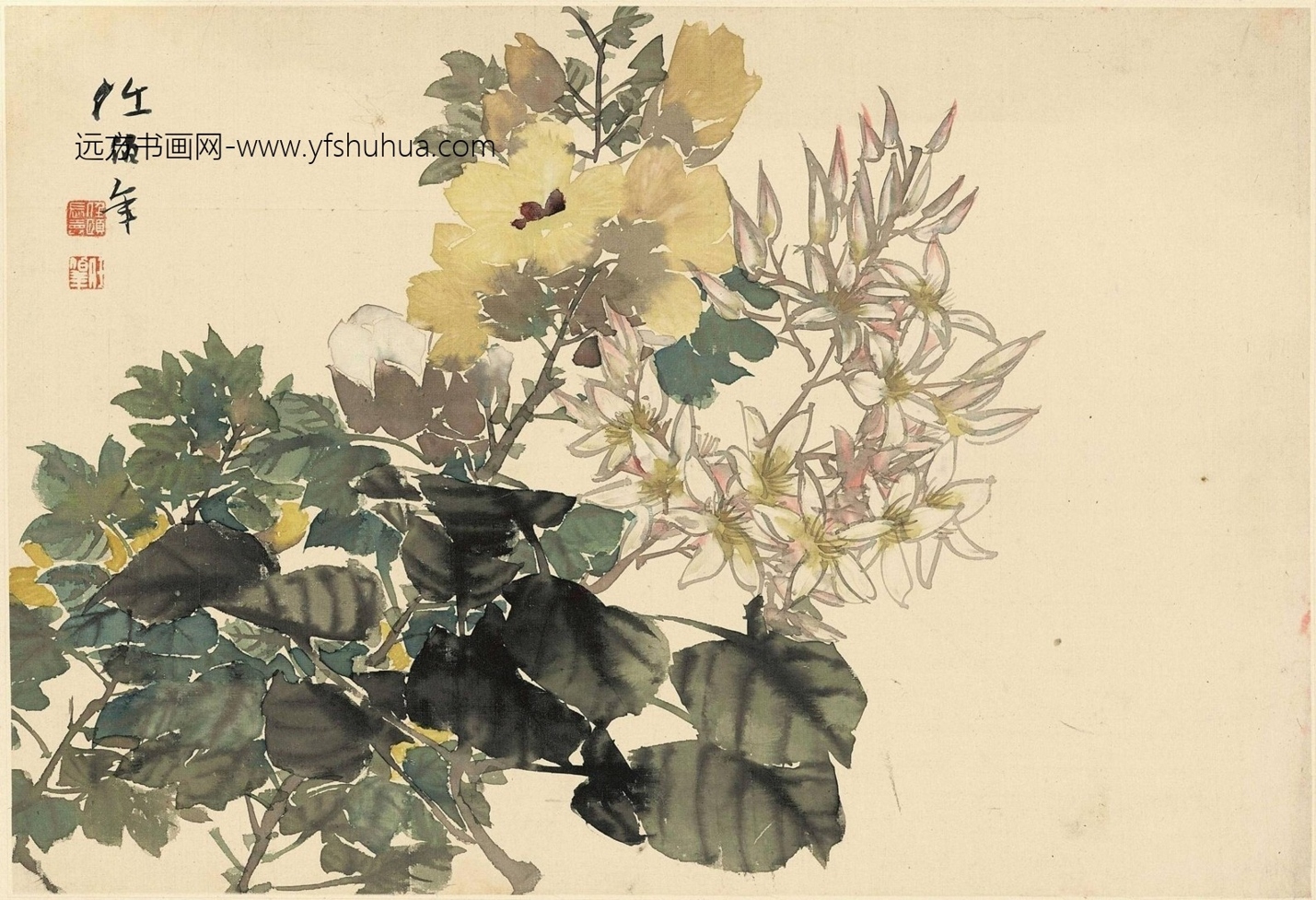 清_任伯年_花卉十二开_10 清_任伯年_花卉十二开_10