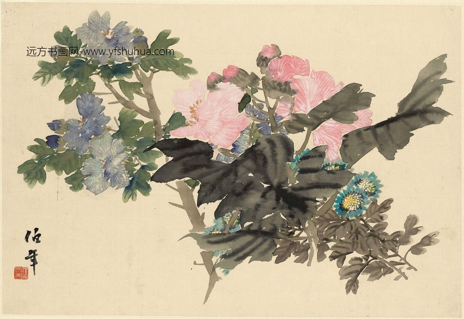 清_任伯年_花卉十二开_2 清_任伯年_花卉十二开_2