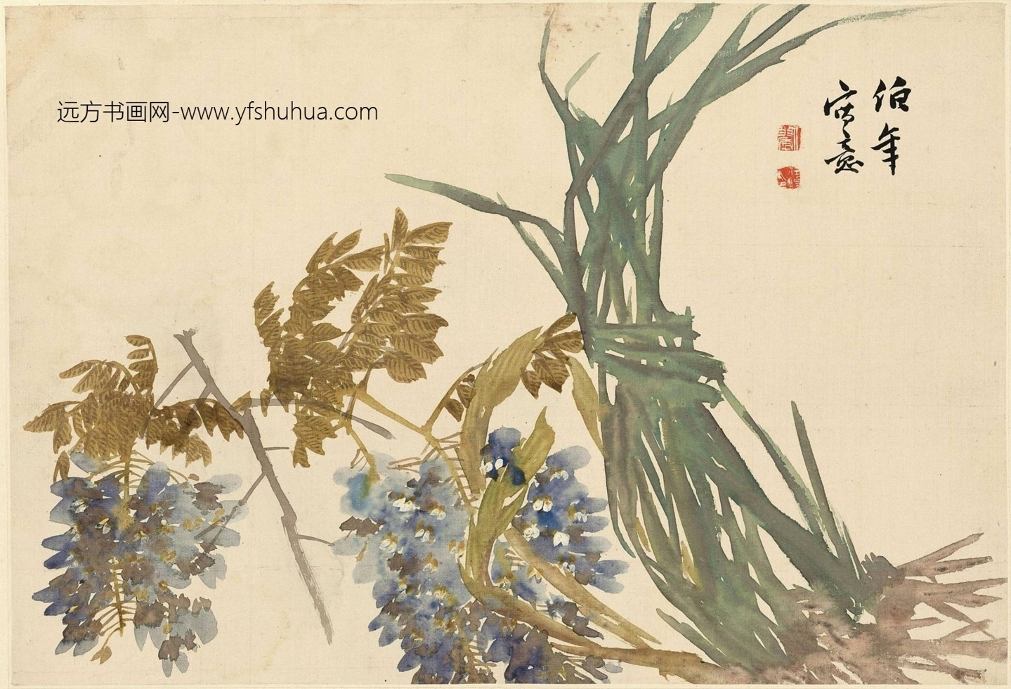清_任伯年_花卉十二开_5 清_任伯年_花卉十二开_5