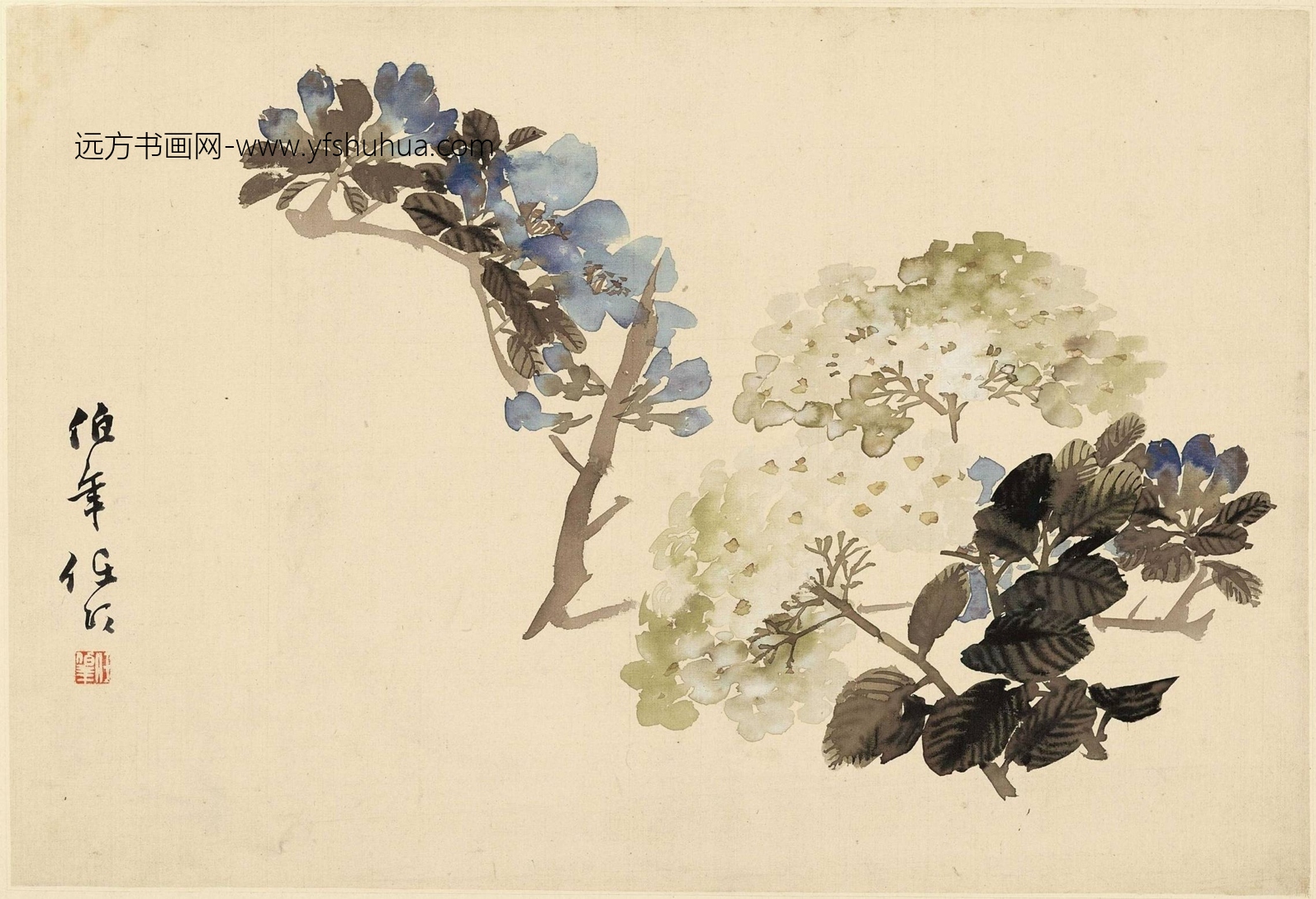 清_任伯年_花卉十二开_6 清_任伯年_花卉十二开_6