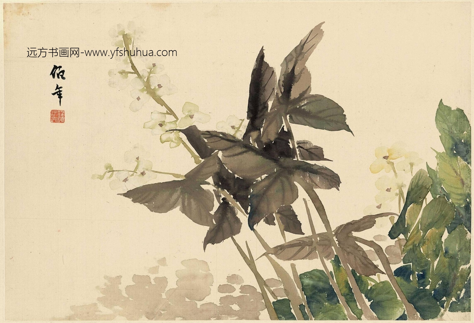 清_任伯年_花卉十二开_7 清_任伯年_花卉十二开_7