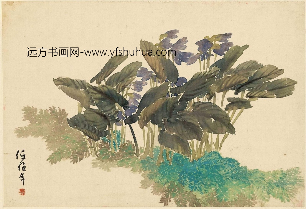 清_任伯年_花卉十二开_8 清_任伯年_花卉十二开_8