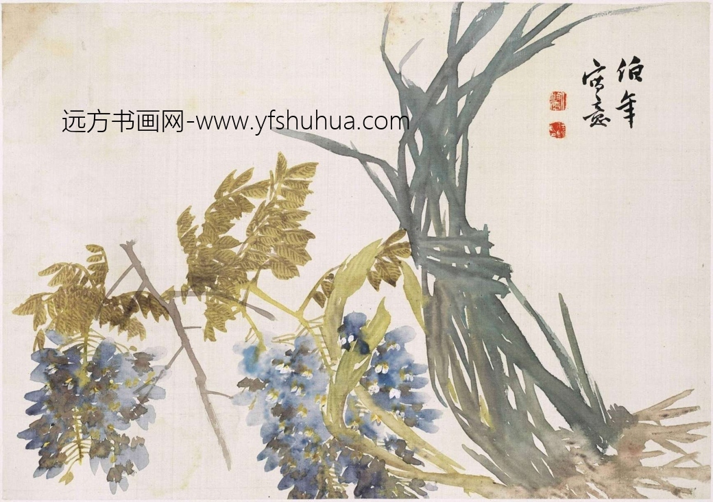 清_任伯年_花卉图册12帧_2 清_任伯年_花卉图册12帧_2