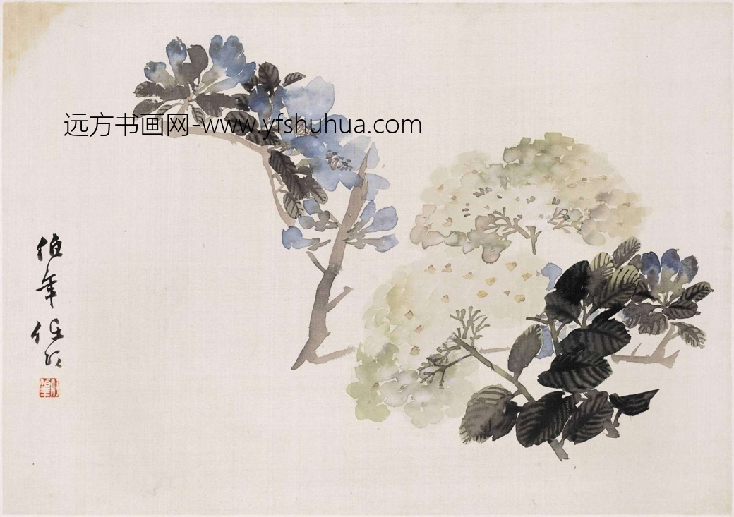 清_任伯年_花卉图册12帧_3 清_任伯年_花卉图册12帧_3