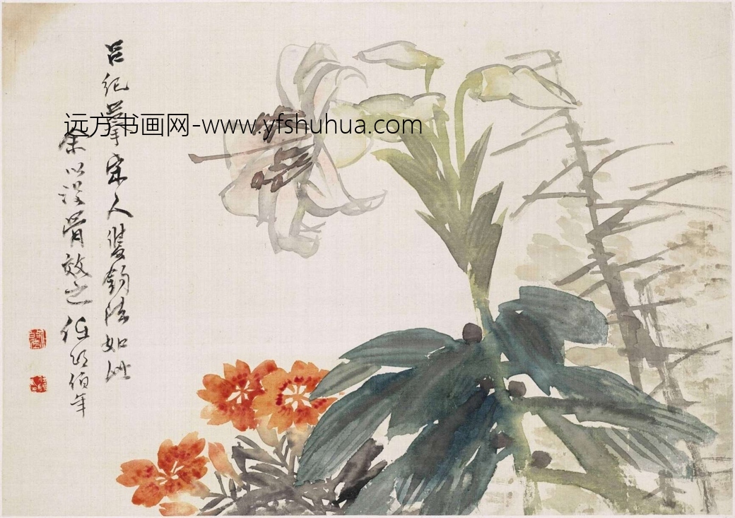 清_任伯年_花卉图册12帧_7 清_任伯年_花卉图册12帧_7