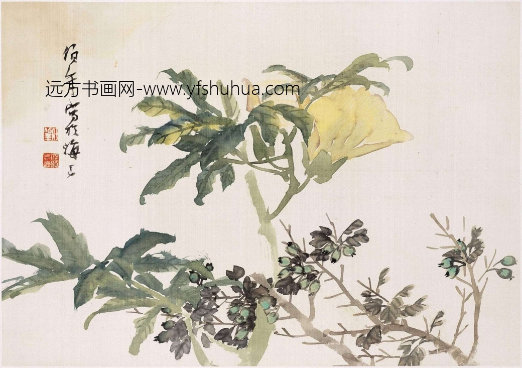 清_任伯年_花卉图册12帧_9 清_任伯年_花卉图册12帧_9
