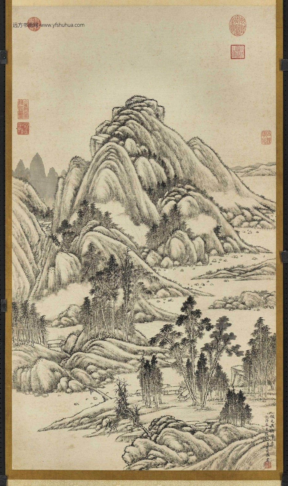 清_唐岱_仿吴镇画山水