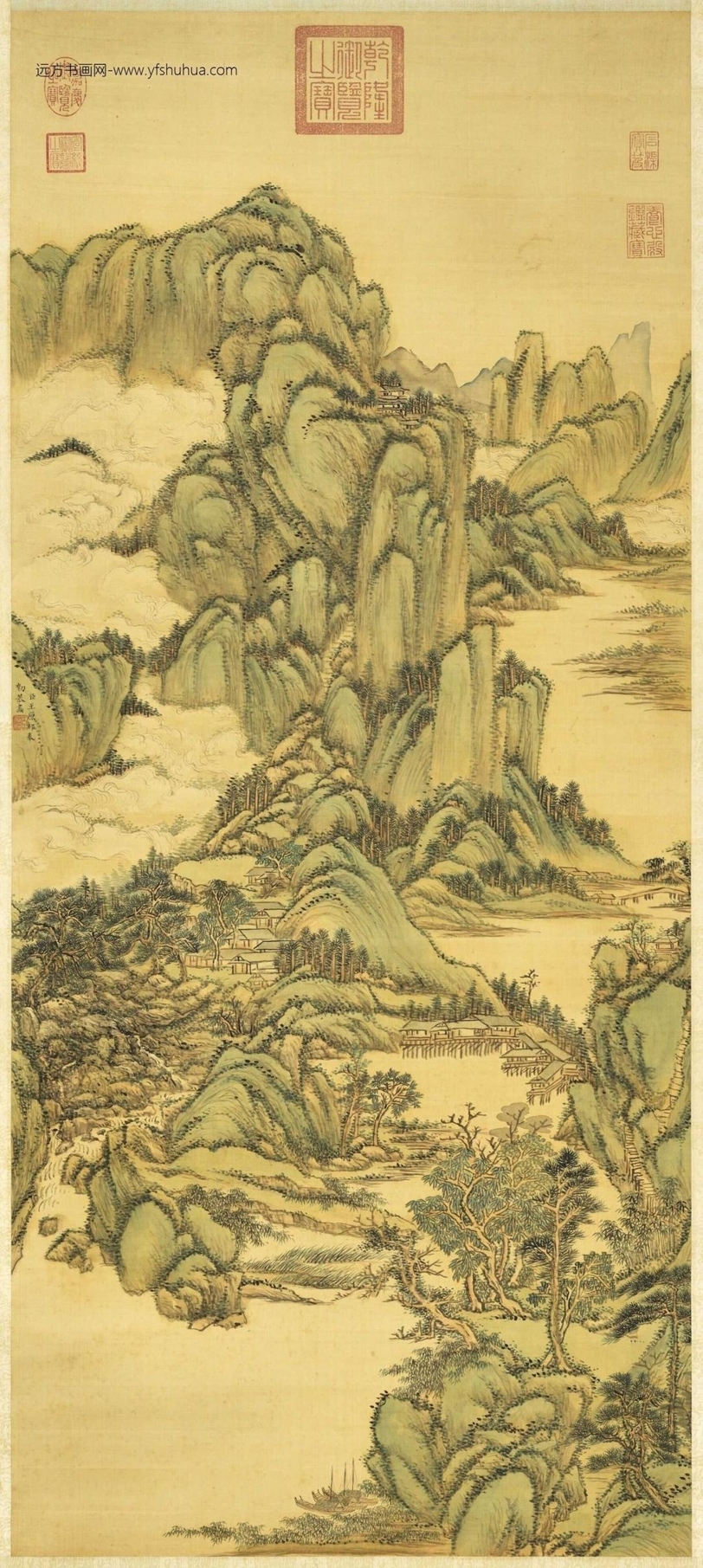 清_王原祁_丹山碧树图