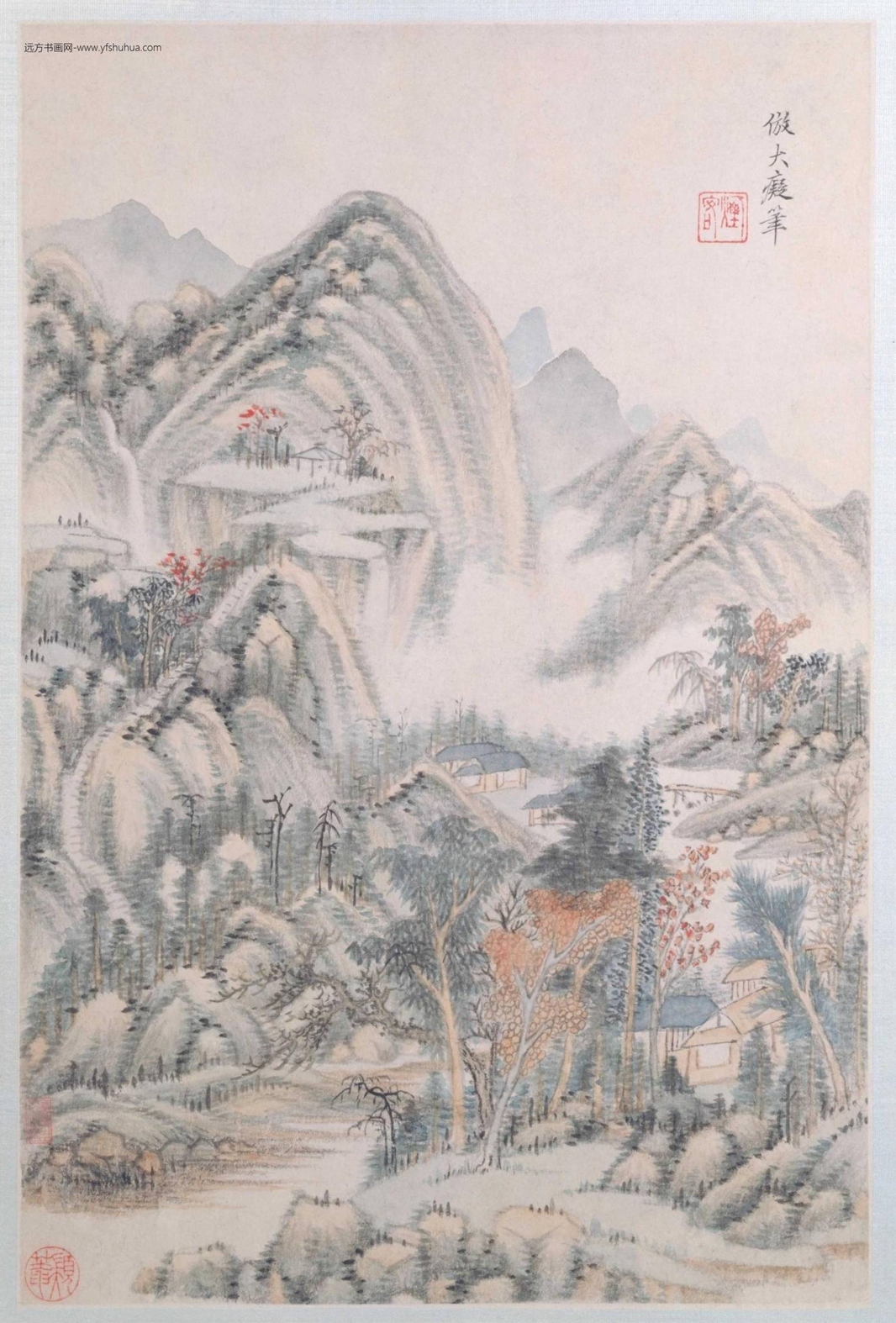 清_王时敏_仿古山水册十二开（壬辰首春）_2