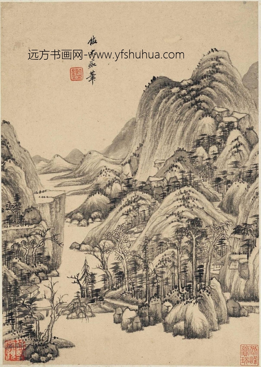 清_王鉴_仿古山水册二_1 清_王鉴_仿古山水册二_1
