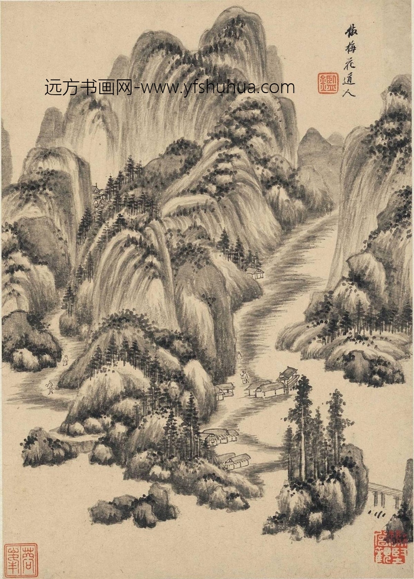 清_王鉴_仿古山水册二_14 清_王鉴_仿古山水册二_14