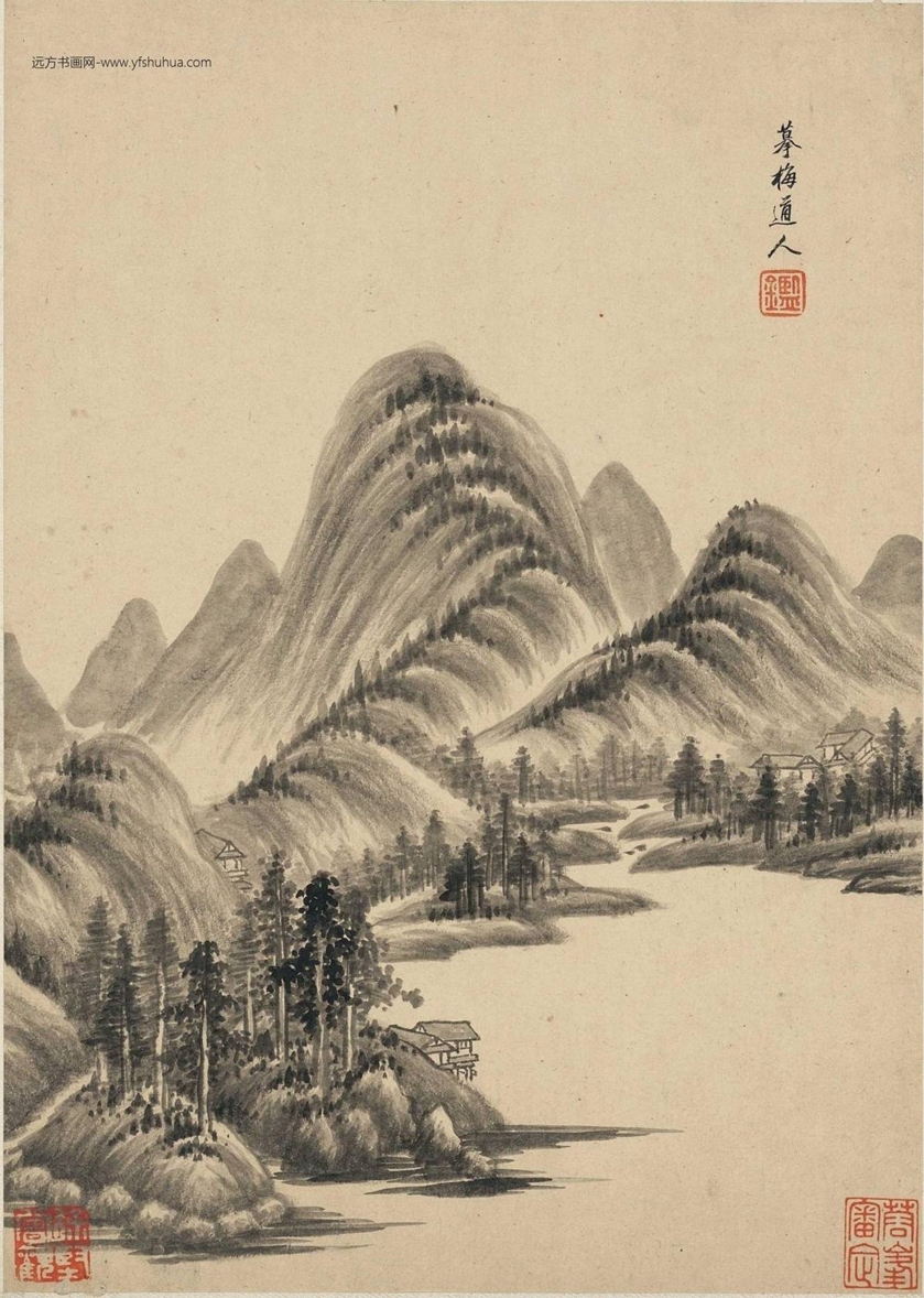 清_王鉴_仿古山水册二_3 清_王鉴_仿古山水册二_3