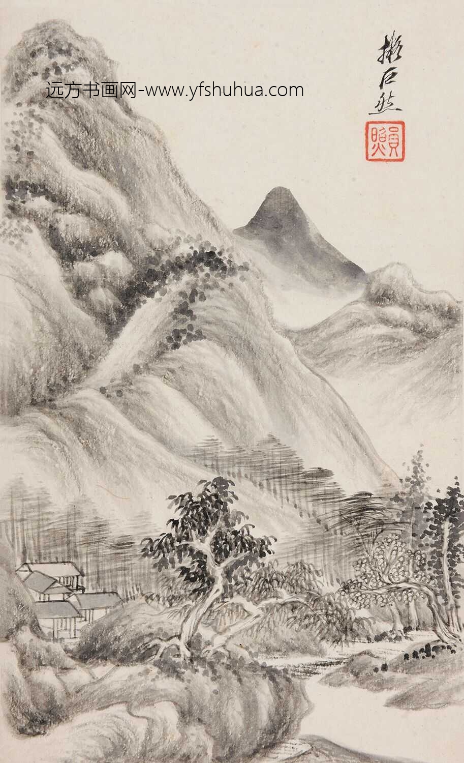 清_王鉴_仿古山水册页_1 清_王鉴_仿古山水册页_1