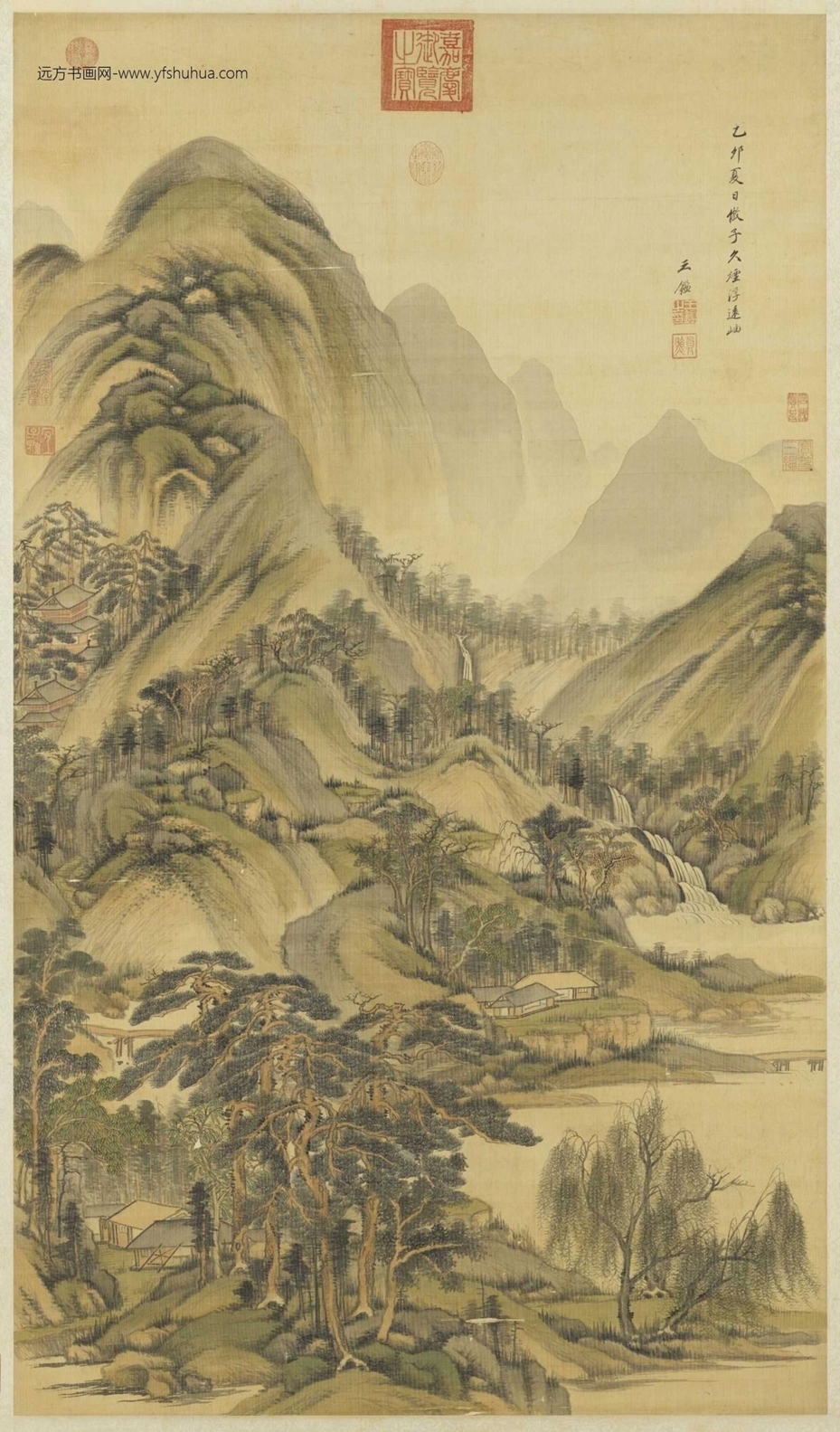 清_王鉴_仿黄公望烟浮远岫图