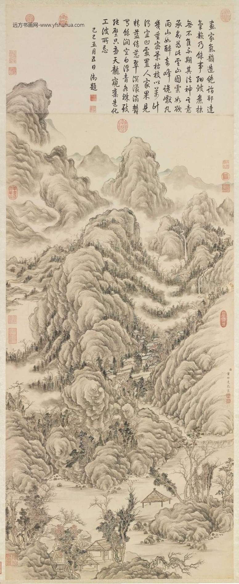 清_董邦达_云山图轴