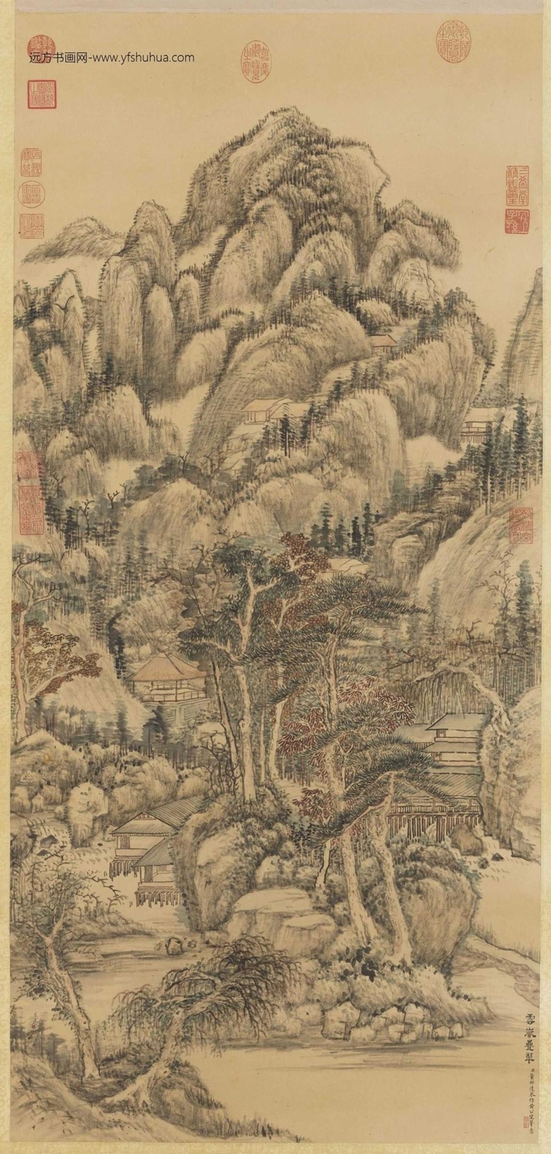 清_董邦达_云岚叠翠图