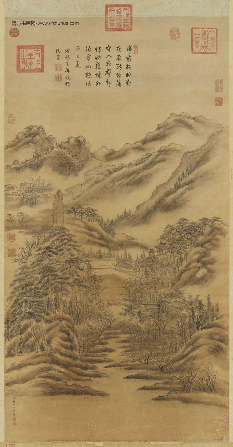 清_董邦达_南屏晚钟图