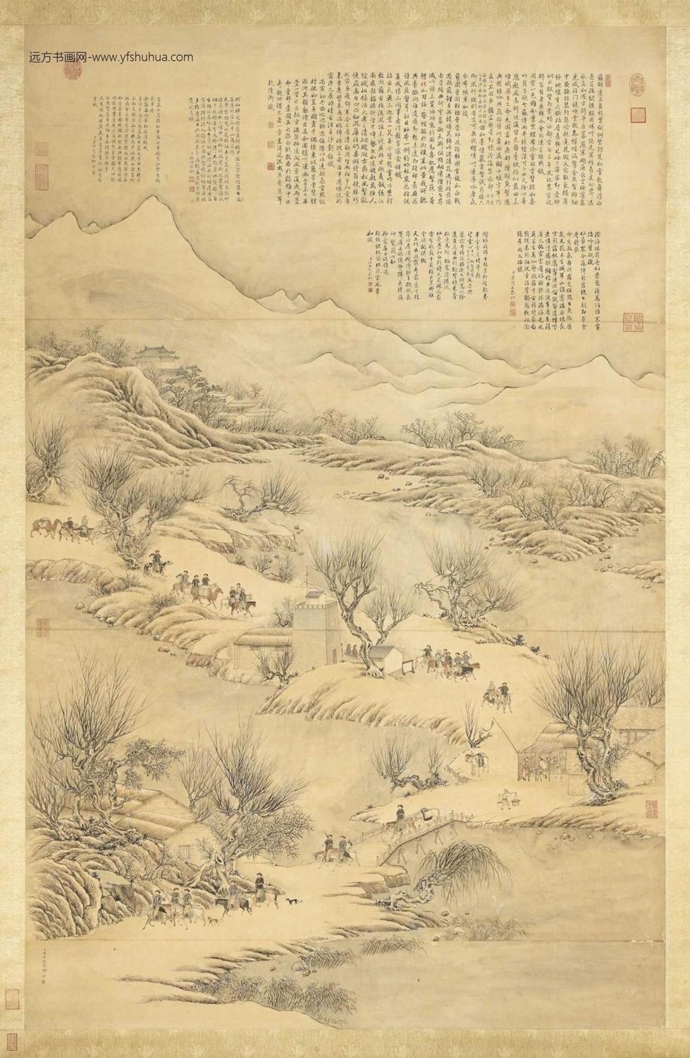 清_董邦达_图御制咏雪禁体诗轴