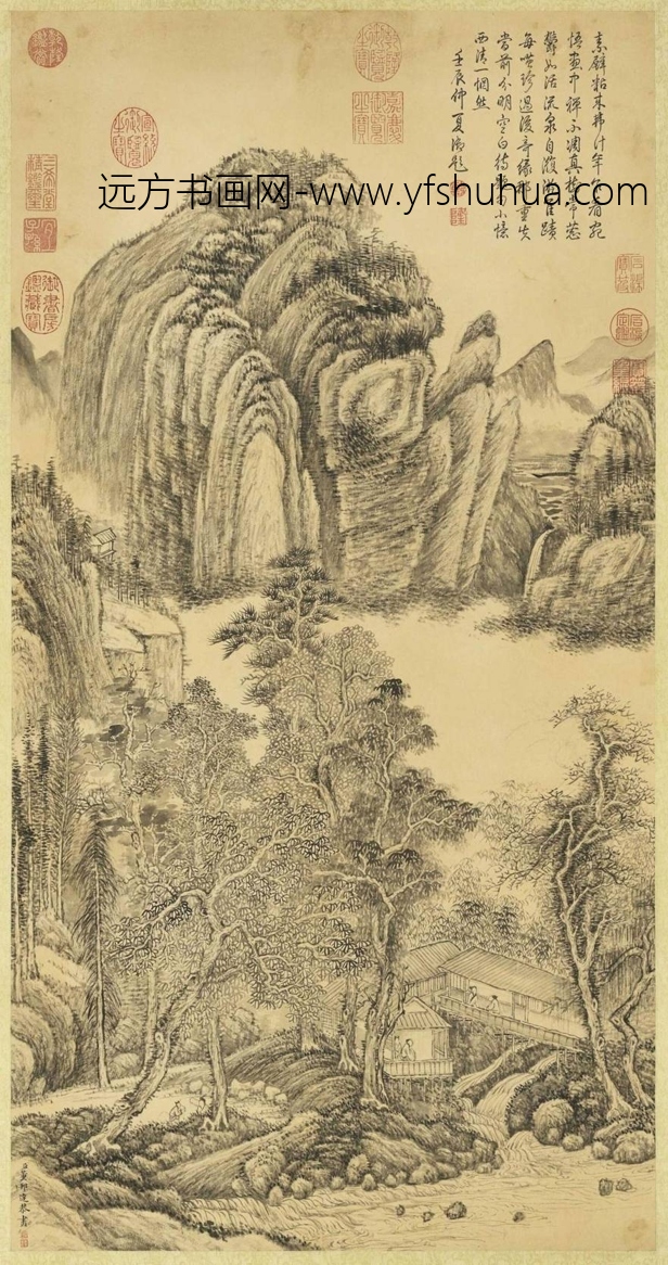 清_董邦达_山水轴