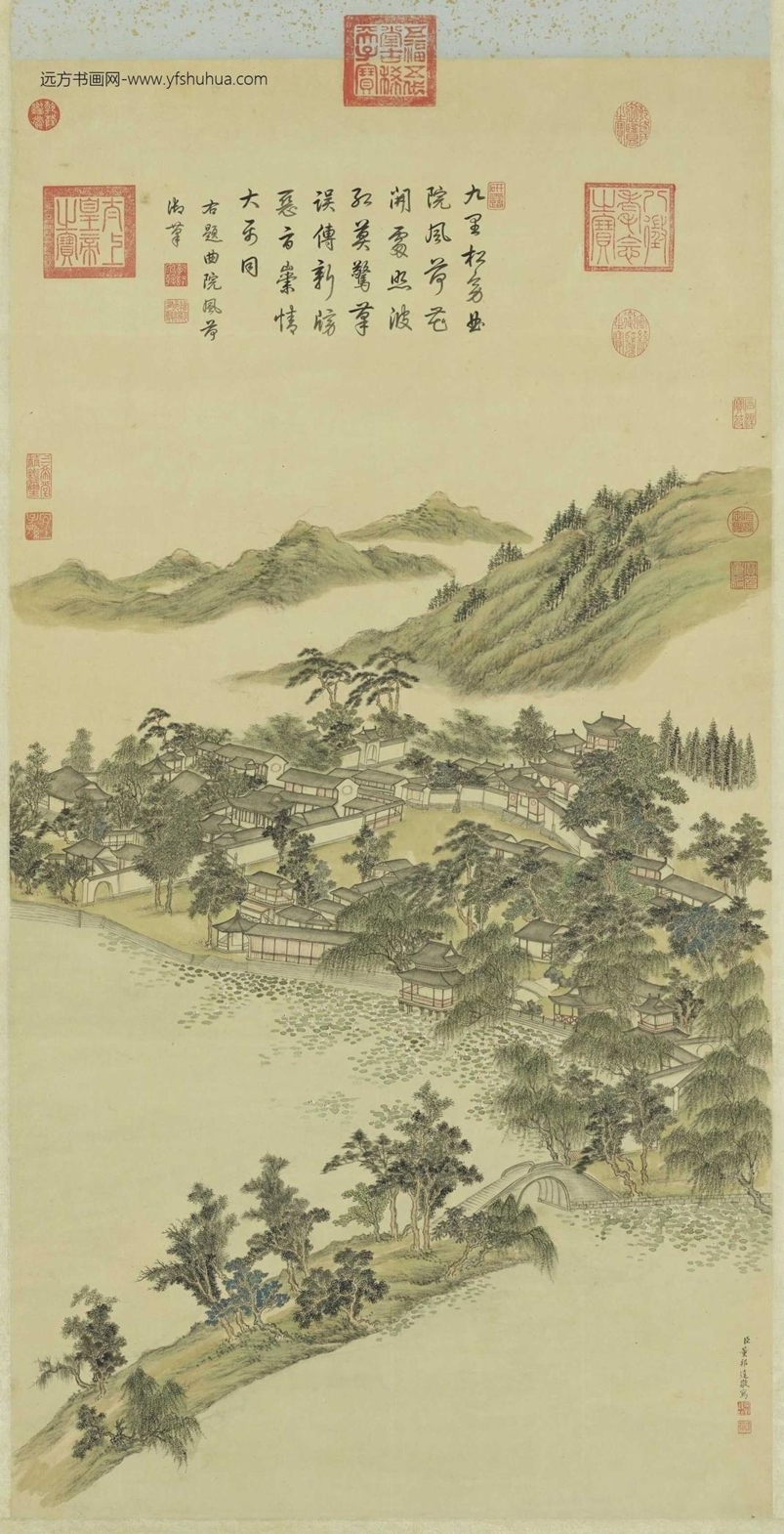 清_董邦达_曲院风荷图