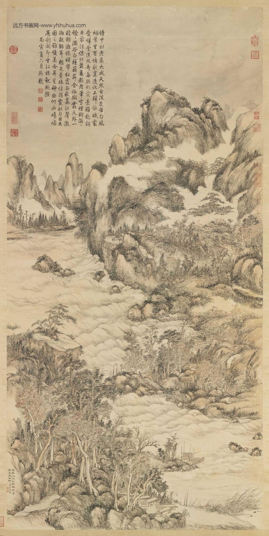 清_董邦达_杜甫诗意轴