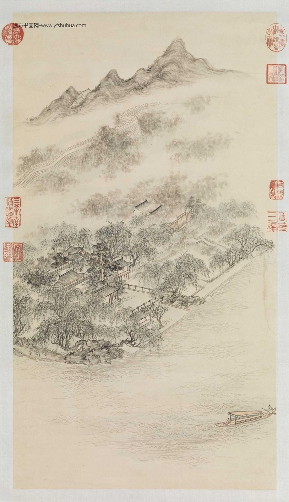 清_董邦达_柳浪闻莺御题轴