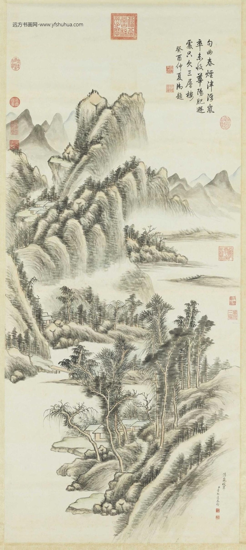 清_董邦达_浮岚暖翠图轴