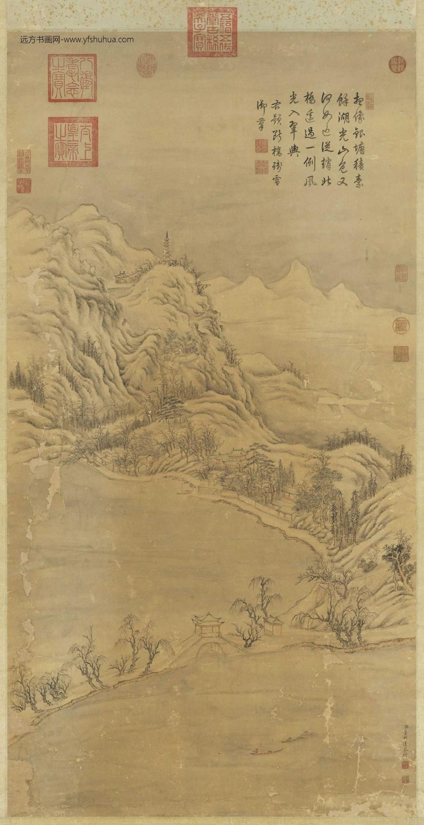 清_董邦达_清董邦达断桥残雪轴